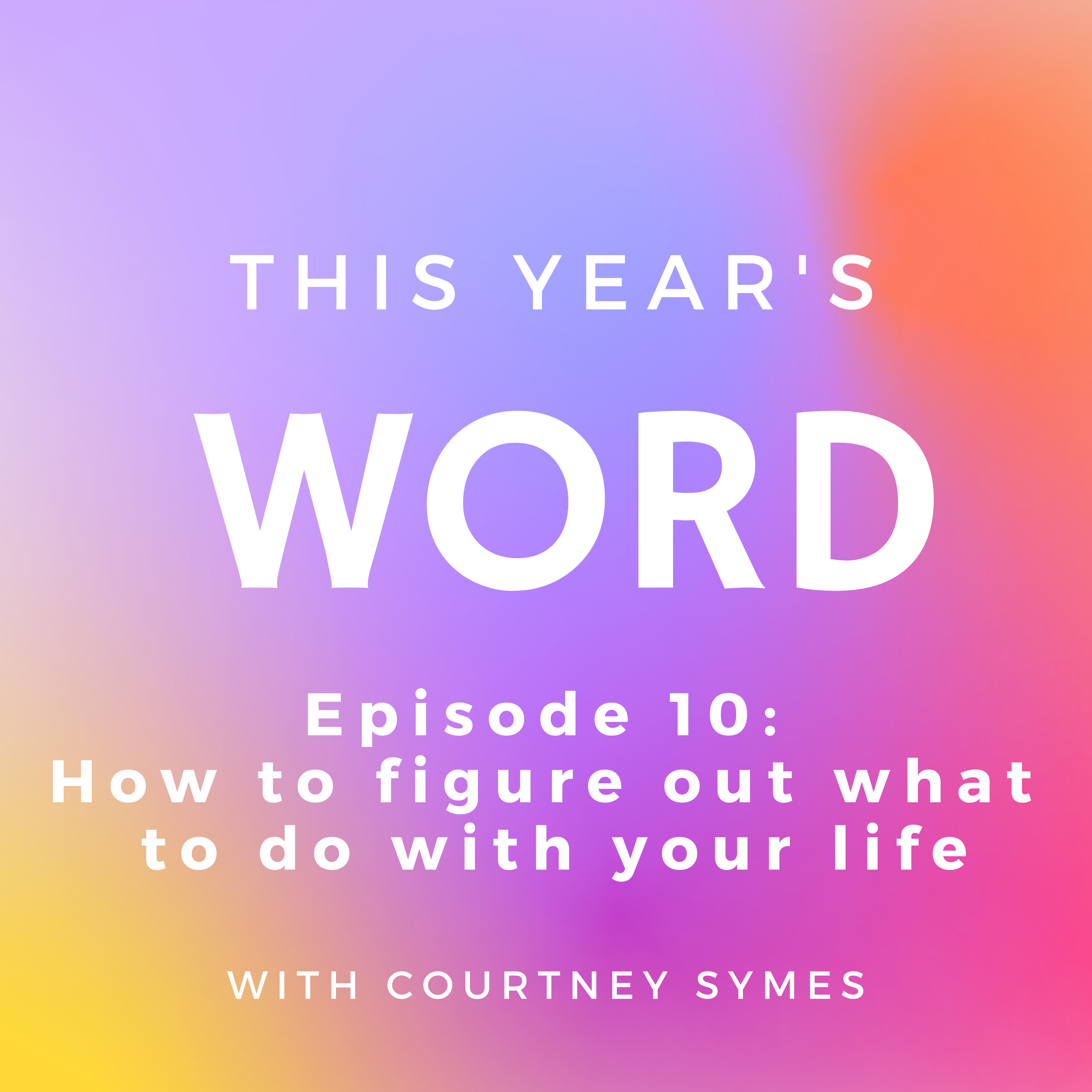 This Year’s Word Podcast Shownotes: Episode 10, How to figure out what to do with your life