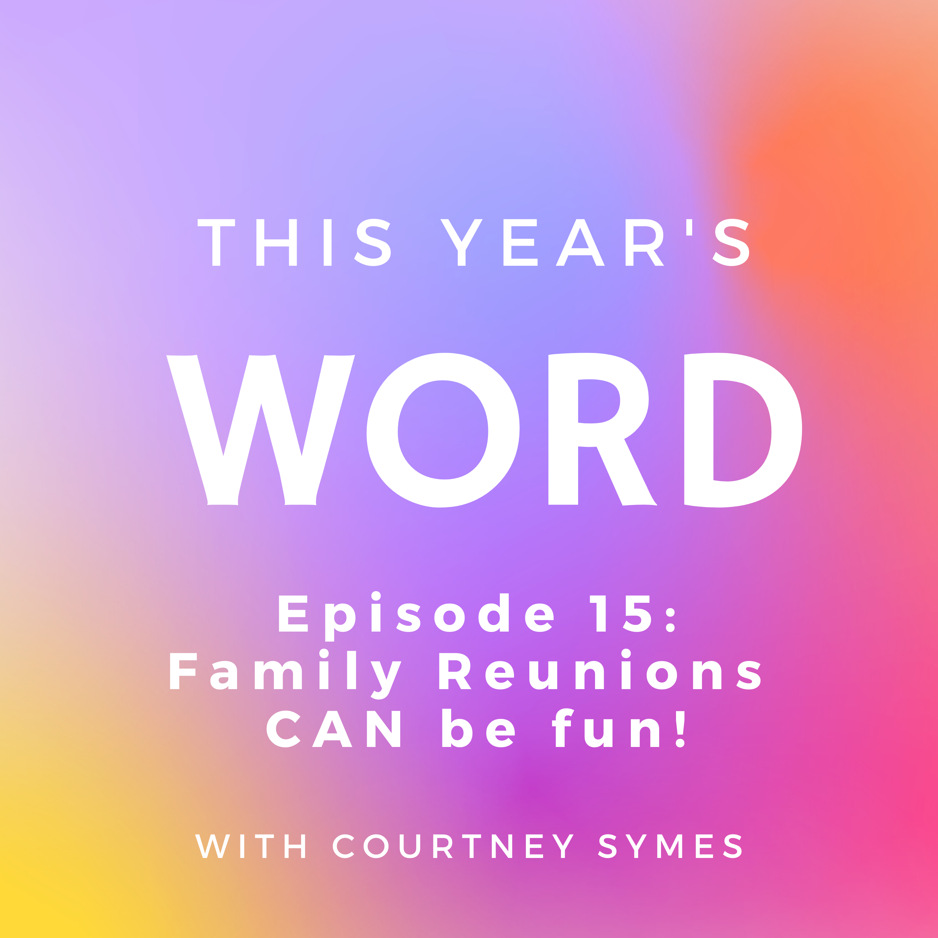 This Year’s Word Podcast Shownotes: Episode 15, Family Reunions CAN be fun!