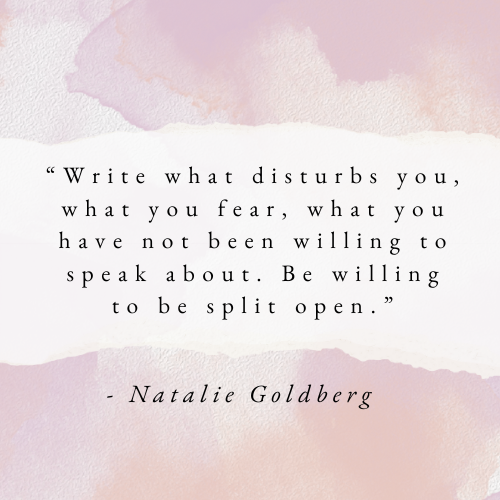 Words of Wisdom from Writing Down the Bones by Natalie Goldberg